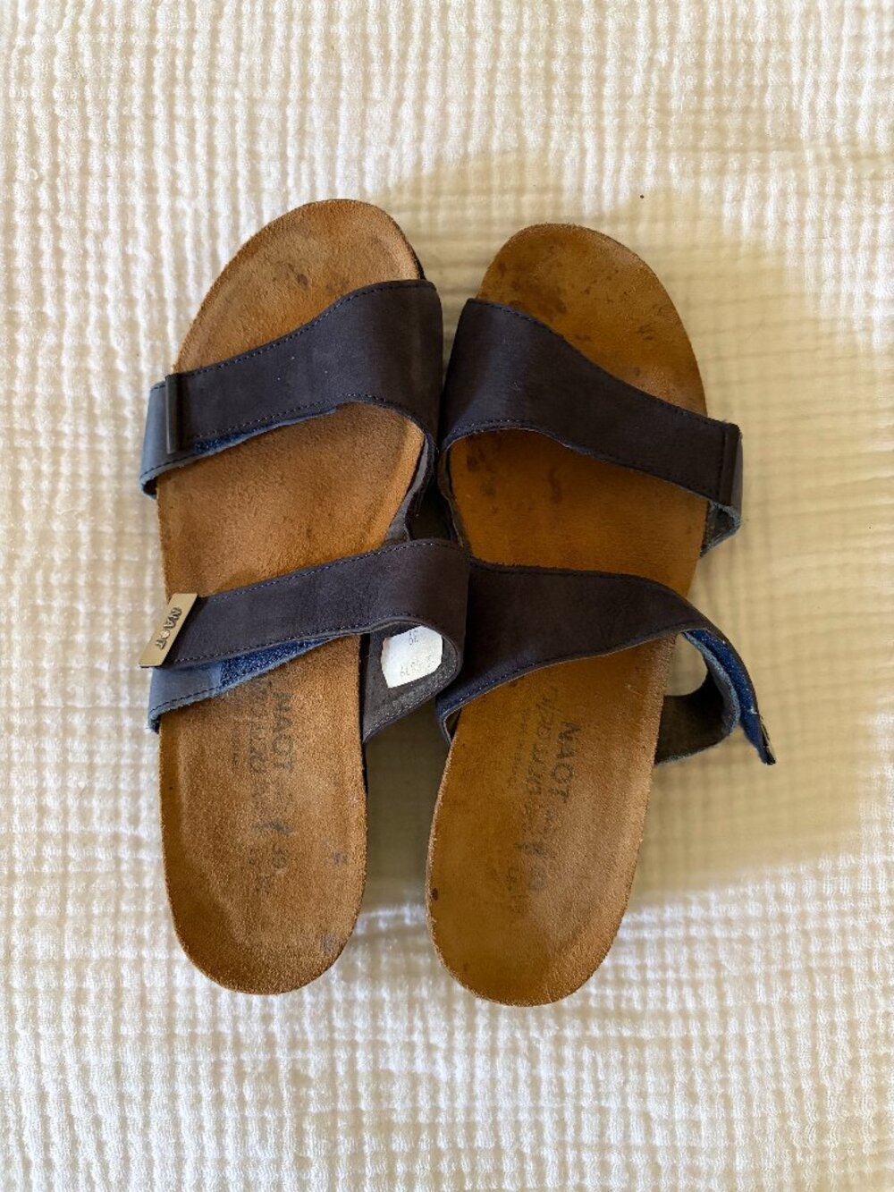 Naot Navy Suede Althea Sandals - 39